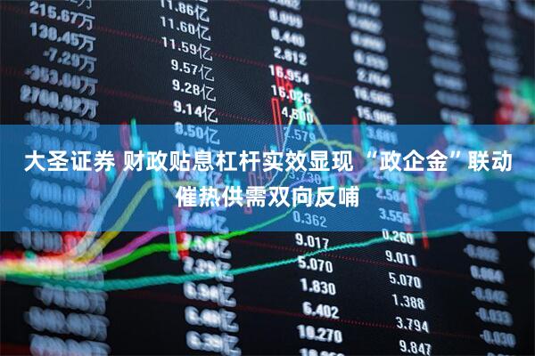 大圣证券 财政贴息杠杆实效显现 “政企金”联动催热供需双向反哺
